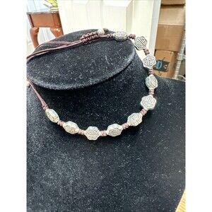 Mens Women Buddha Chinese  lucky charm silver tone Beads Braiding  Adjustable